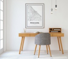 Listing image for Pescara Street Maps poster Choose your Size