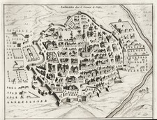 Listing image for Sulmona Abruzzo Italia Italy plan map map engraving Blaeu Mortier 1704