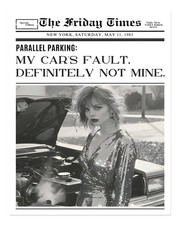 Listing image for Chic Vintage Newspaper Wall Art Poster - Retro Glamour Design