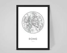 Listing image for Personalised ROME ITALY CITY Map ANY CITY/COUNTRY Travel poster artwork gift
