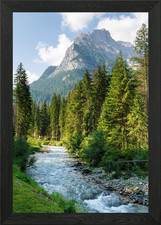 Listing image for Avisio River in Italy - Mountain Ri Framed Wall Art Poster Canvas Print Picture