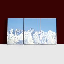 Listing image for Italy Winter Snow Swiss Alps mountain Wall Art 3x Canvas Print & Poster Picture