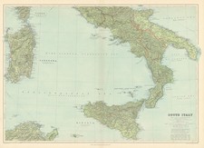 Listing image for South Italy. Sicily Calabria Puglia Abruzzo Lazio Campania. STANFORD 1904 map