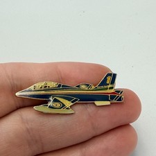 Listing image for Frecce Tricolori Italian Air Force Jet Enamel Lapel Pin Gold Tone Aerobatic Team