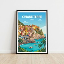 Listing image for Cinque Terre Italy Travel Poster Wall Art Print Framed Unframed