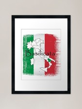 Listing image for Basilicata Pride Design Framed Art Framed Wall Art Poster Canvas Print Picture