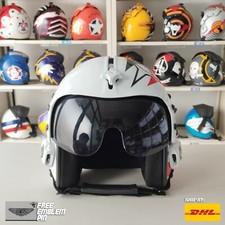 Listing image for FRECCE TRICOLORI HGU-33 FLIGHT HELMET MOVIE PROP PILOT ITALIAN AIR FORCE+PIN
