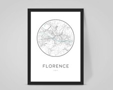 Listing image for Personalised FLORENCE ITALY CITY Map ANY CITY/COUNTRY Travel poster artwork gift