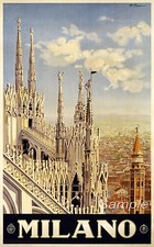 Listing image for VINTAGE MILANO MILAN ITALY TRAVEL A2 POSTER PRINT