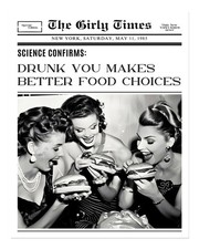 Listing image for Retro Newspaper Style Wall Art Poster - Black & White Humor Home Decor