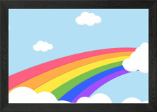 Listing image for Cloud rainbow background Framed Wall Art Poster Canvas Print Picture