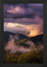 Listing image for Mountain Landscape with Stormy Sky Framed Wall Art Poster Canvas Print Picture